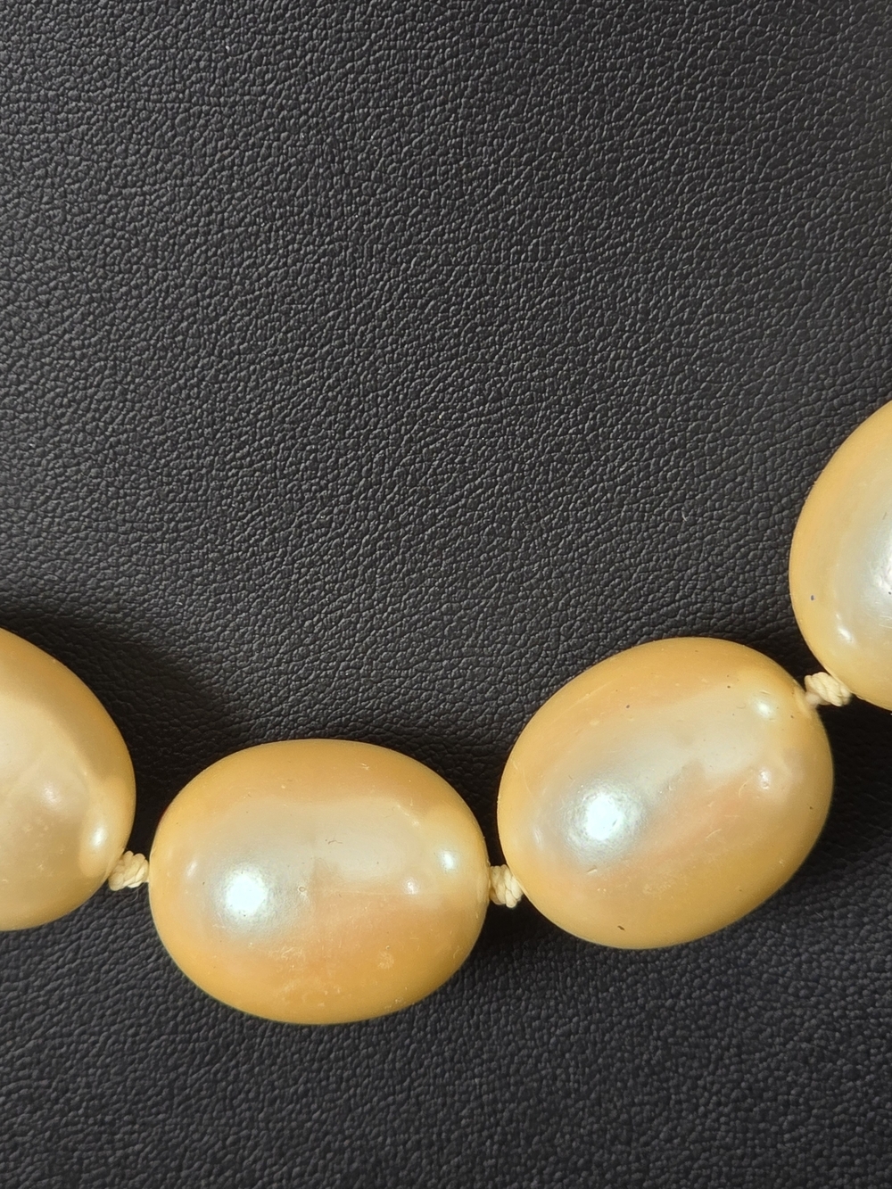 Golden Pearl Strand Necklace - Elegant Classic Jewelry - Picture 3 of 6